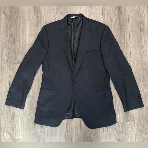 Samuelsohn 42R Black Tuxedo Jacket Bennet Model Colombo‎ Icewool 150's